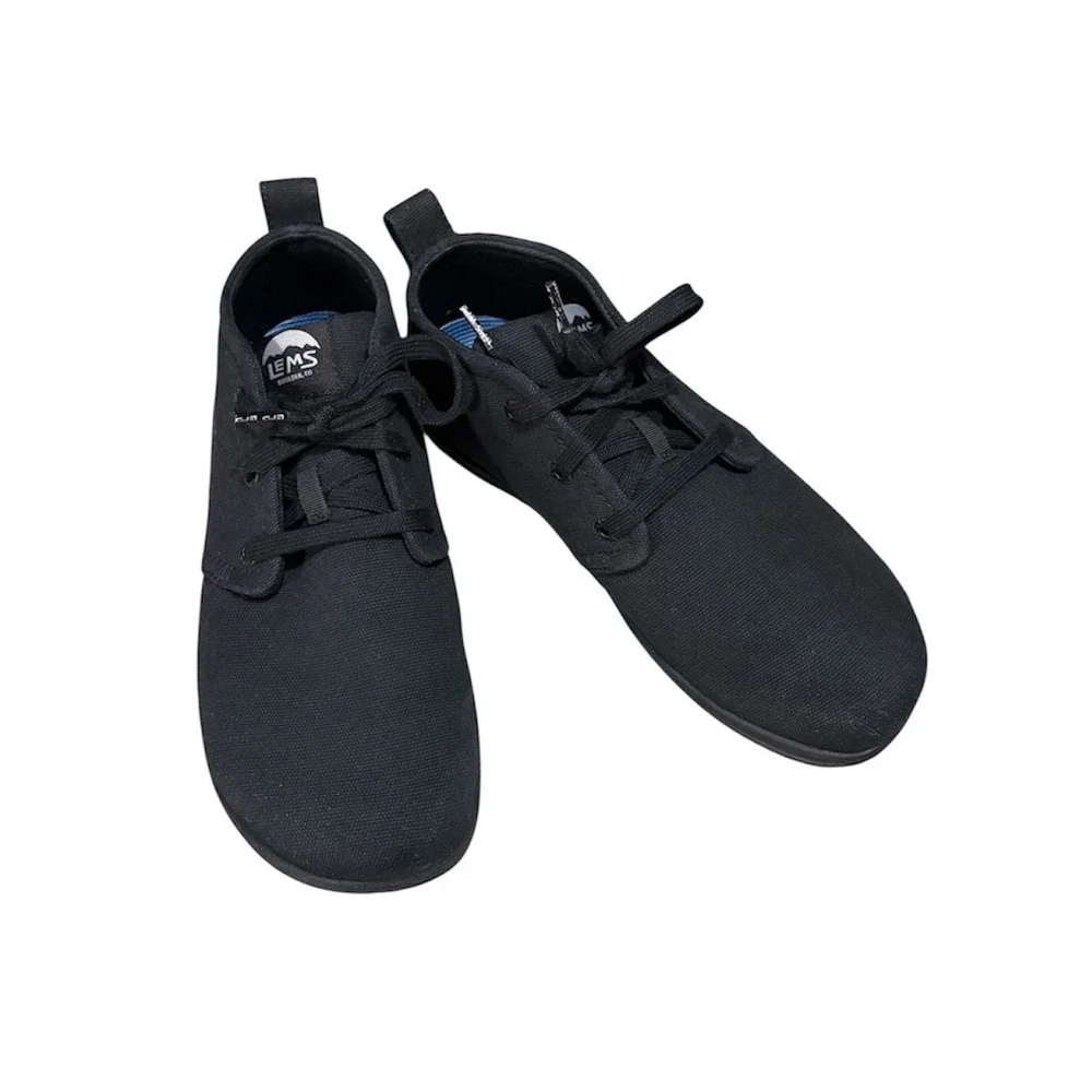 Lems Chukka Canvas Vegan Unisex 8.5M/10W Blackout Excellent Barefoot Zero Drop